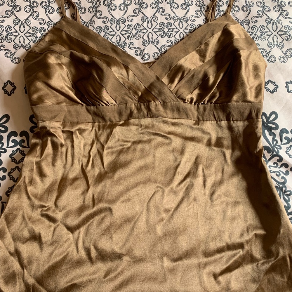 Bebe Brown silk-like cami sz S